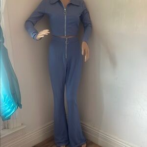 Blue Women's Two-Piece Set